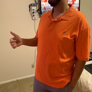 Polo by Ralph Lauren Orange Collared Big Shirt